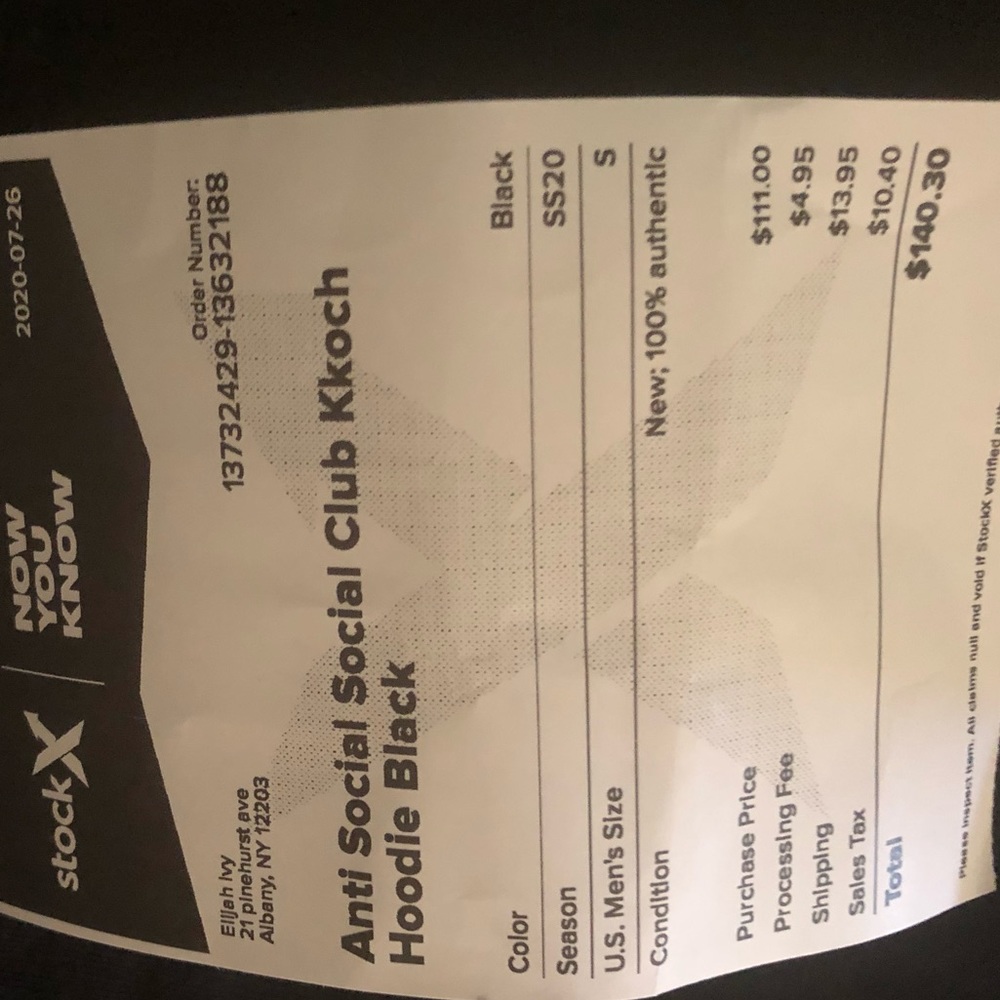 Ss20 anti social social club hoodie
